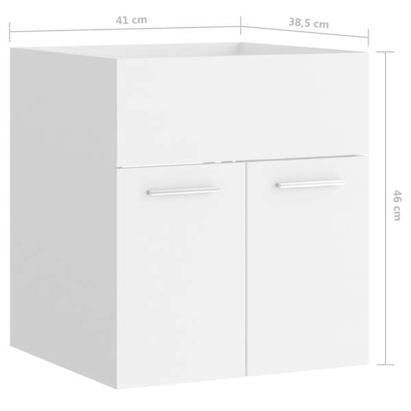  Waschbeckenunterschrank Weiß 41x38,5x46 cm Holzwerkstoff