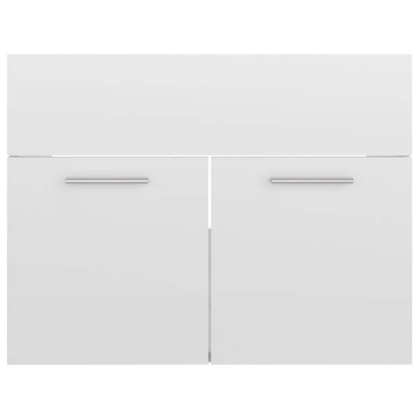  Waschbeckenunterschrank Hochglanz-Weiß 60x38,5x46cm