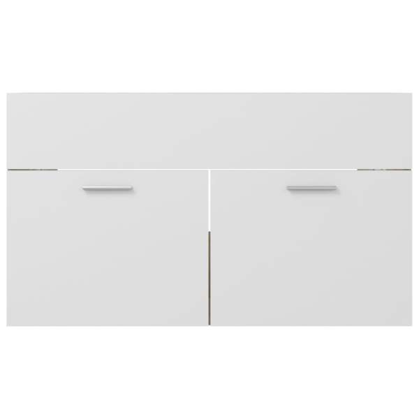  Waschbeckenunterschrank Weiß Sonoma-Eiche 80x38,5x46 cm