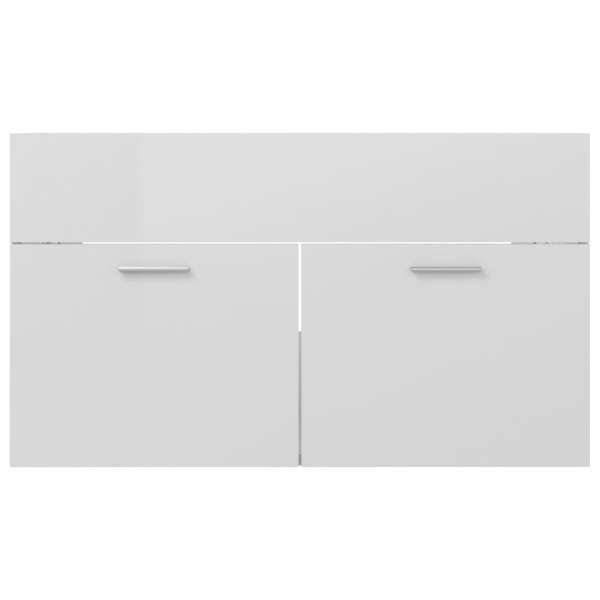  Waschbeckenunterschrank Hochglanz-Weiß 80x38,5x46cm