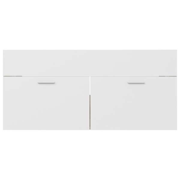  Waschbeckenunterschrank Weiß Sonoma-Eiche 100x38,5x46 cm