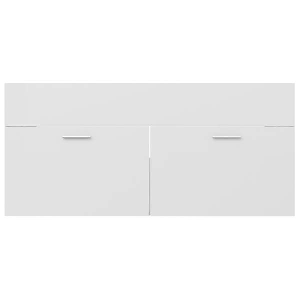  Waschbeckenunterschrank Hochglanz-Weiß 100x38,5x46 cm