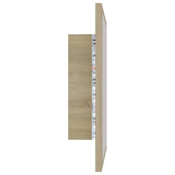  LED-Badspiegel Sonoma-Eiche 40x8,5x37 cm Acryl