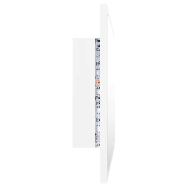  LED-Badspiegel Weiß 60x8,5x37 cm Acryl