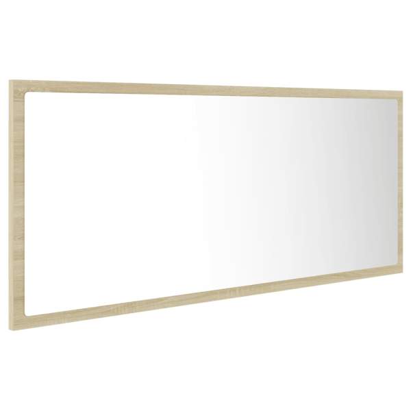  LED-Badspiegel Sonoma-Eiche 100x8,5x37 cm Acryl