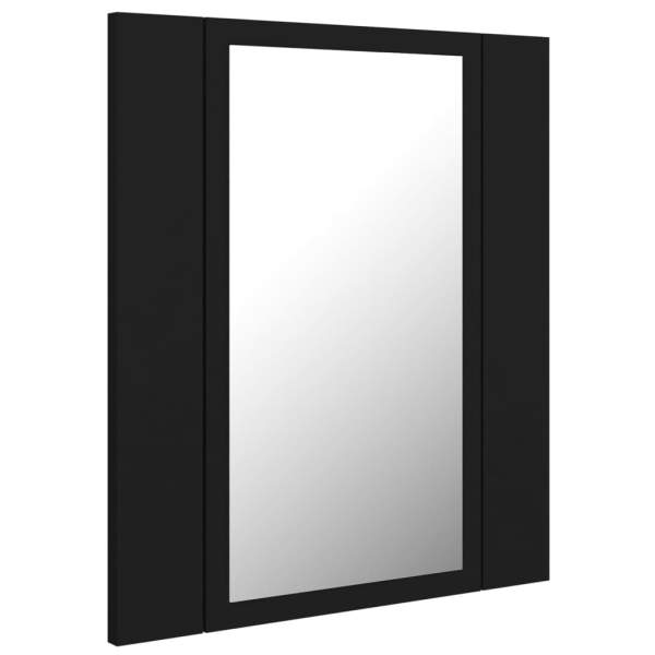  LED-Bad-Spiegelschrank Schwarz 40x12x45 cm Acryl