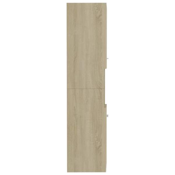  Badezimmerschrank Sonoma-Eiche 30x30x130 cm Holzwerkstoff