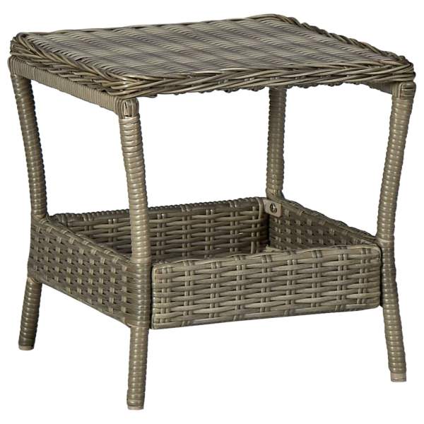  2-tlg. Garten-Lounge-Set mit Auflagen Poly Rattan Braun
