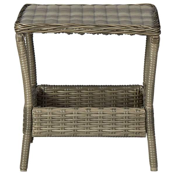  2-tlg. Garten-Lounge-Set mit Auflagen Poly Rattan Braun