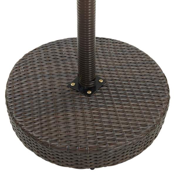  5-tlg. Gartenbar-Set mit Kissen Poly Rattan Braun