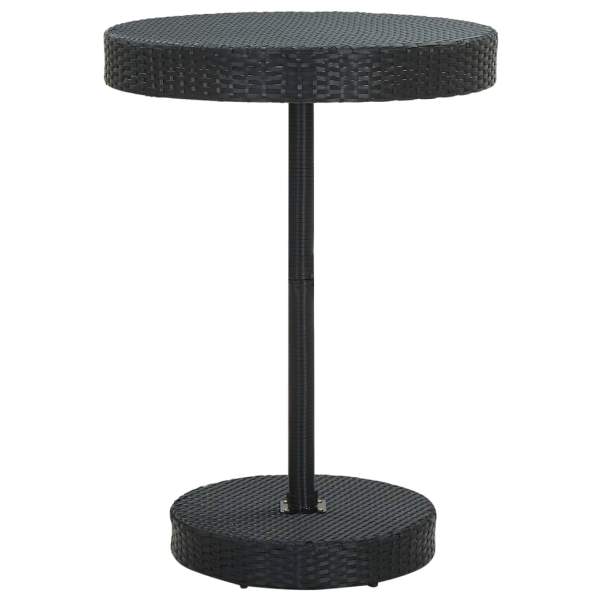  5-tlg. Gartenbar-Set mit Kissen Poly Rattan Schwarz