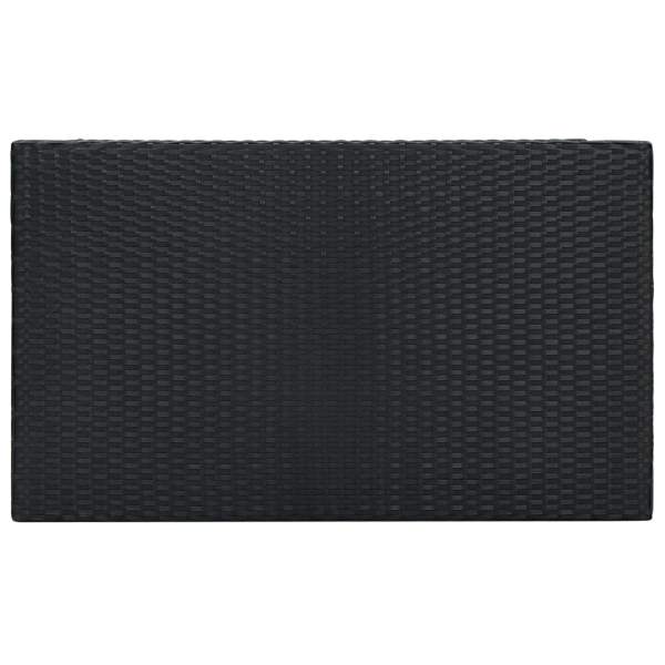  5-tlg. Gartenbar-Set mit Kissen Poly Rattan Schwarz