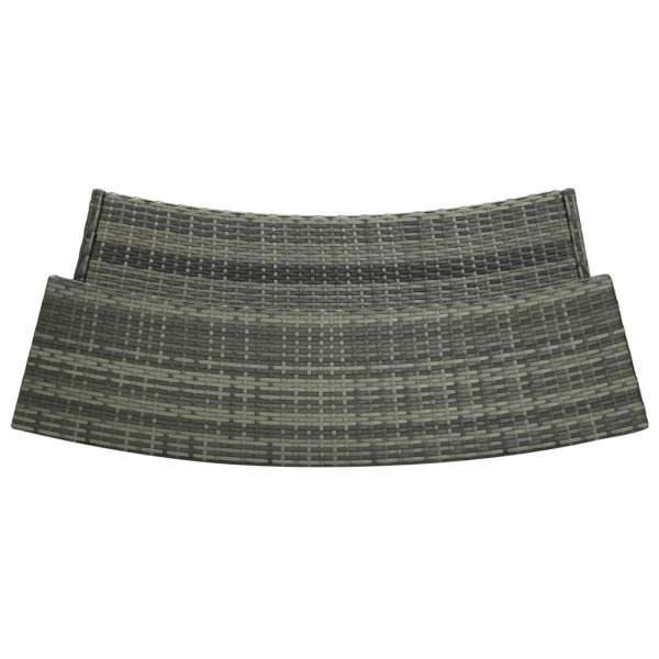 4-tlg. Gartenbar-Set mit Kissen Grau