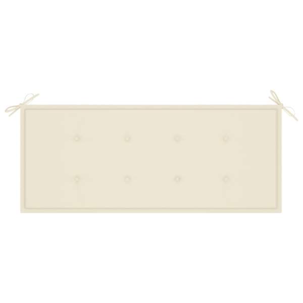  Gartenbank mit Auflage 120 cm Massivholz Akazie