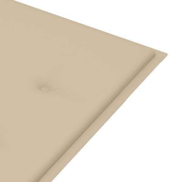  Gartenbank mit Auflage 120 cm Massivholz Akazie