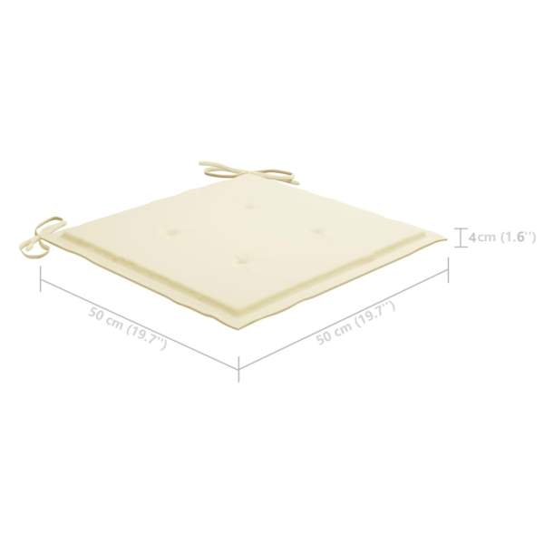  Garten-Essstühle 2 Stk. mit Kissen Massivholz Akazie 