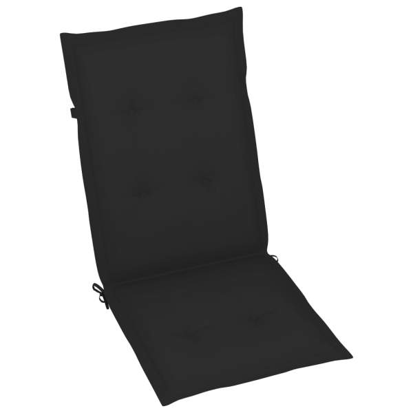  Verstellbare Gartenstühle 3 Stk. mit Auflagen Massivholz Akazie