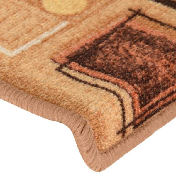  Treppenmatten Selbstklebend 15 Stk. 65x21x4 cm Beige