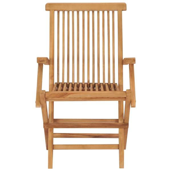  Gartenstühle mit Taupe Kissen 4 Stk. Massivholz Teak