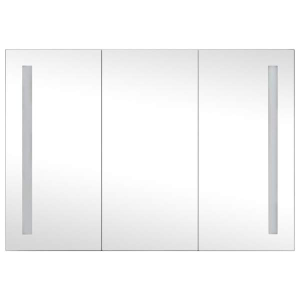  LED-Spiegelschrank fürs Bad 89x14x62 cm