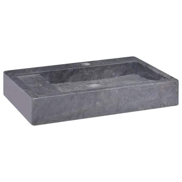  Waschbecken Schwarz 58x39x10 cm Marmor