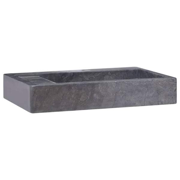  Waschbecken Schwarz 58x39x10 cm Marmor
