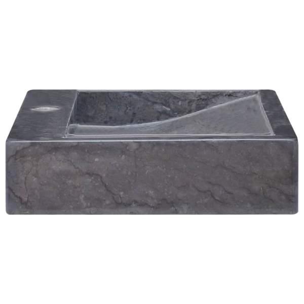  Waschbecken Schwarz 58x39x10 cm Marmor