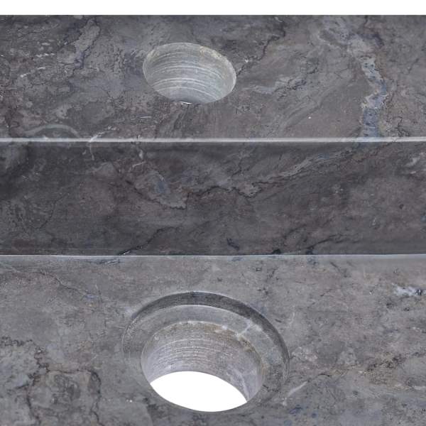 Waschbecken Schwarz 58x39x10 cm Marmor