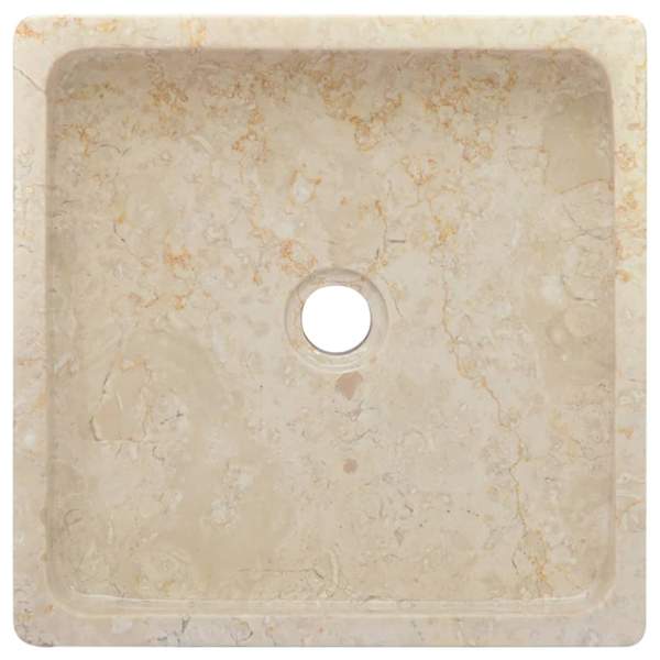  Waschbecken Creme 40x40x10 cm Marmor