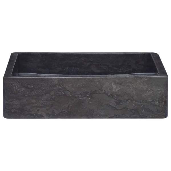  Waschbecken Schwarz 40x40x10 cm Marmor