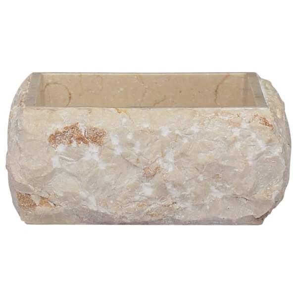  Waschbecken Creme 30x30x13 cm Marmor