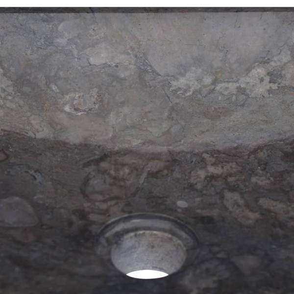  Waschbecken Schwarz 40x40x10 cm Marmor