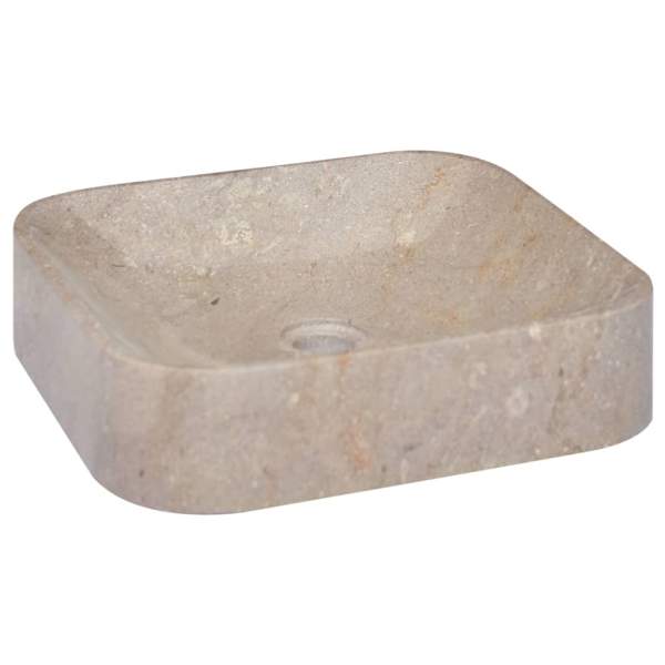  Waschbecken Grau 40x40x10 cm Marmor