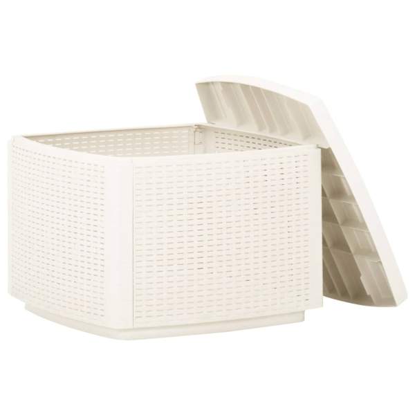  Gartentisch Weiß 53x53x40 cm Kunststoff