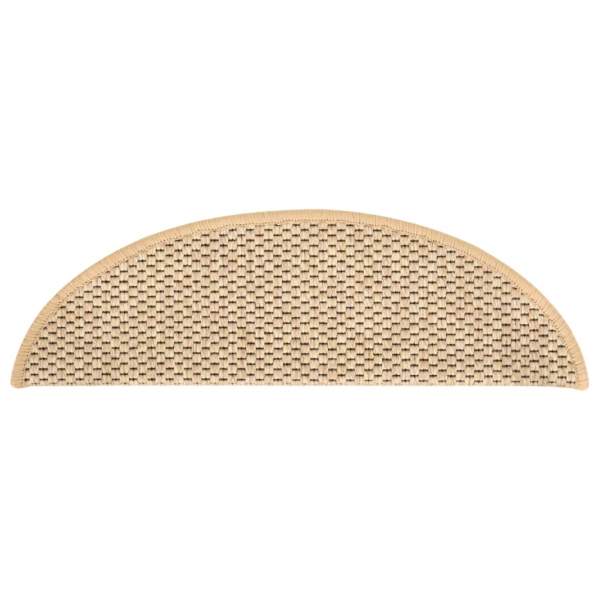  Treppenmatten Selbstklebend Sisal 15 Stk. 56x17x3 cm Hellbeige