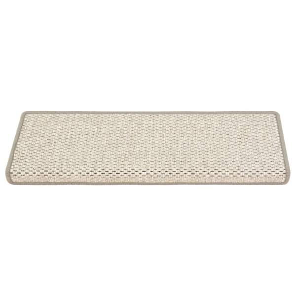  Treppenmatten Selbstklebend Sisal-Optik 15 Stk. 65x21x4cm Beige