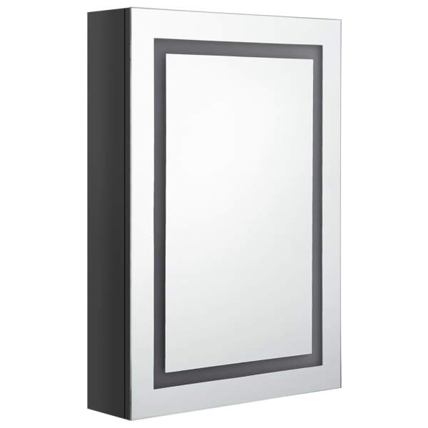  LED-Spiegelschrank fürs Bad Glänzend Schwarz 50x13x70 cm