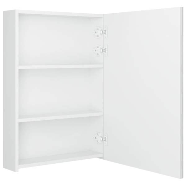  LED-Spiegelschrank fürs Bad Glänzend Weiß 50x13x70 cm
