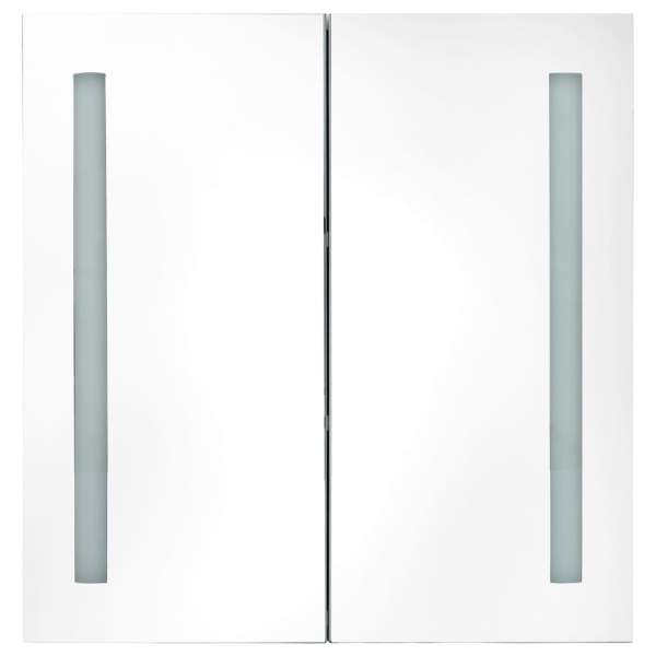  LED-Spiegelschrank fürs Bad Glänzend Schwarz 62x14x60 cm