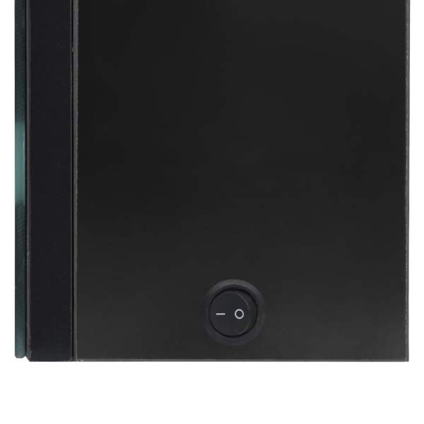  LED-Spiegelschrank fürs Bad Glänzend Schwarz 62x14x60 cm