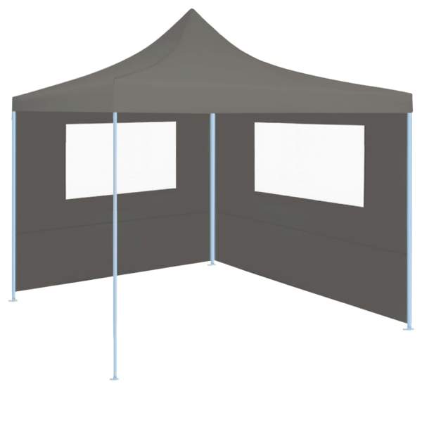  Pavillon-Seitenwand mit Fenstern 4x2 m Anthrazit