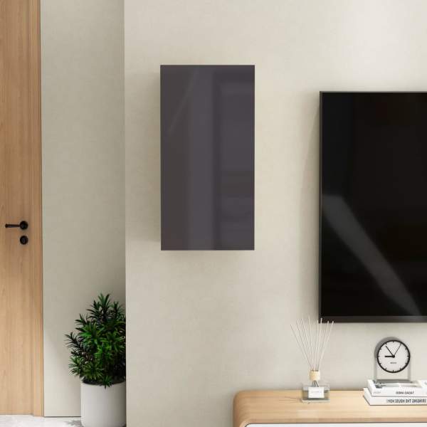  TV-Schrank Hochglanz-Grau 30,5x30x60 cm Holzwerkstoff