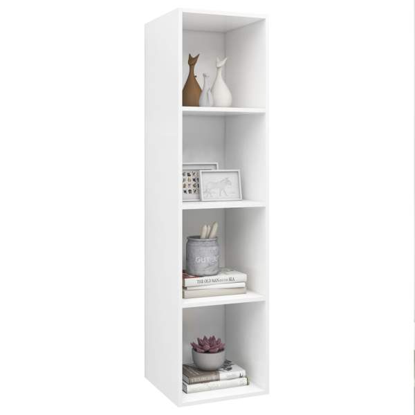  TV-Wandschrank Weiß 37x37x142,5 cm Holzwerkstoff