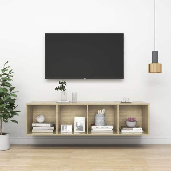  TV-Wandschrank Sonoma-Eiche 37x37x142,5 cm Holzwerkstoff