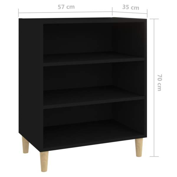  Sideboard Schwarz 57x35x70 cm Holzwerkstoff