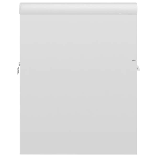  Waschbeckenunterschrank mit Einbaubecken Hochglanz-Weiß