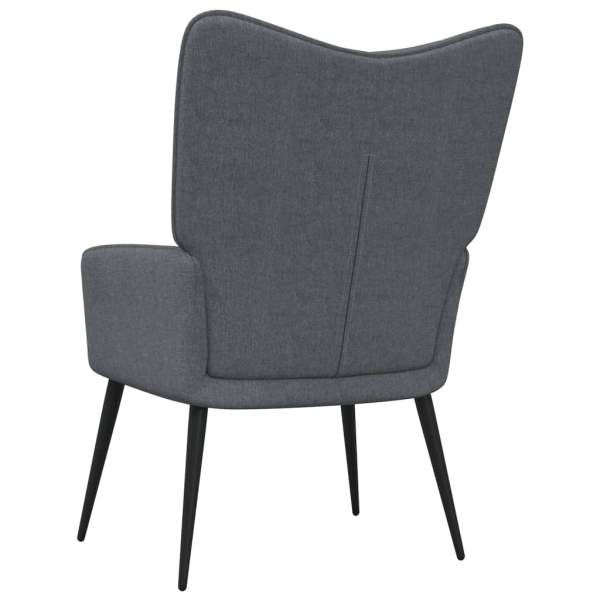 Relaxsessel mit Hocker 62x68,5x96 cm Dunkelgrau Stoff