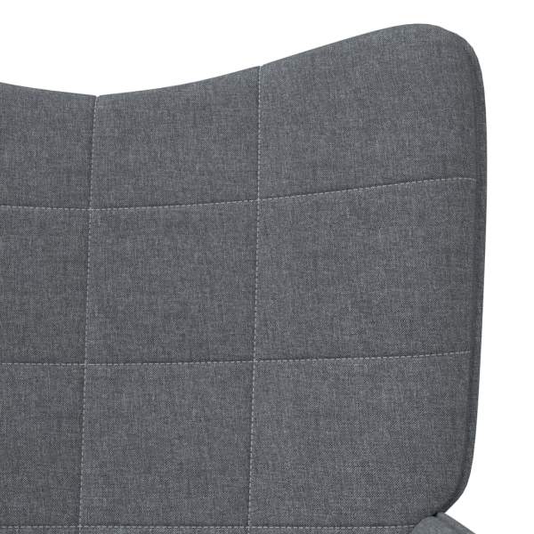 Relaxsessel mit Hocker 62x68,5x96 cm Dunkelgrau Stoff