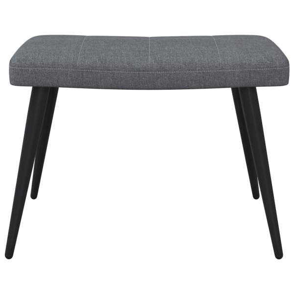 Relaxsessel mit Hocker 62x68,5x96 cm Dunkelgrau Stoff