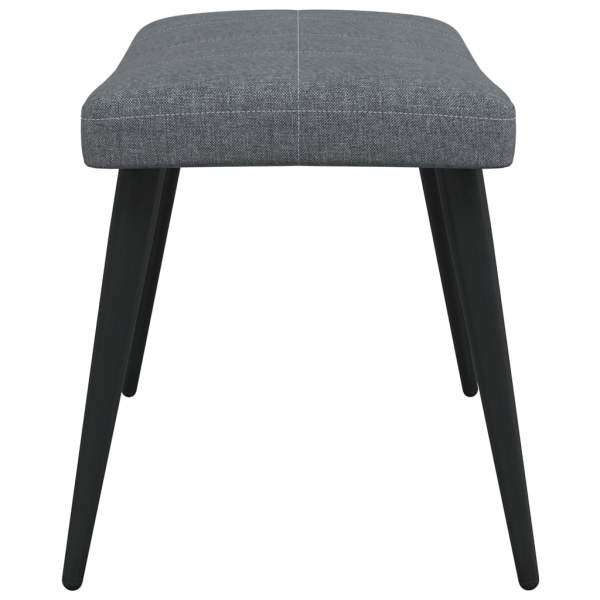 Relaxsessel mit Hocker 62x68,5x96 cm Dunkelgrau Stoff